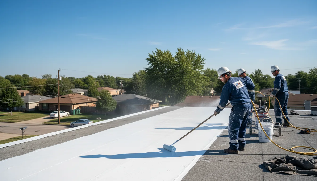 Commercial roof coating in Worth, MO near me